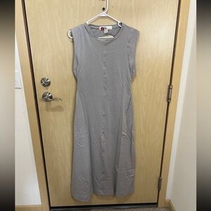 Free People Beach Simone Midi Dress Gray Frost Bitten
